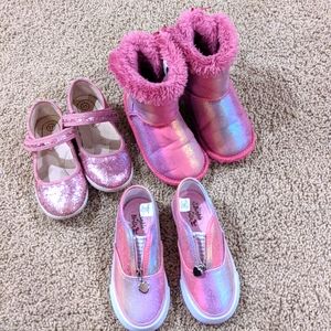 Size 11 girl pink, sparkle shoe bundle/lot